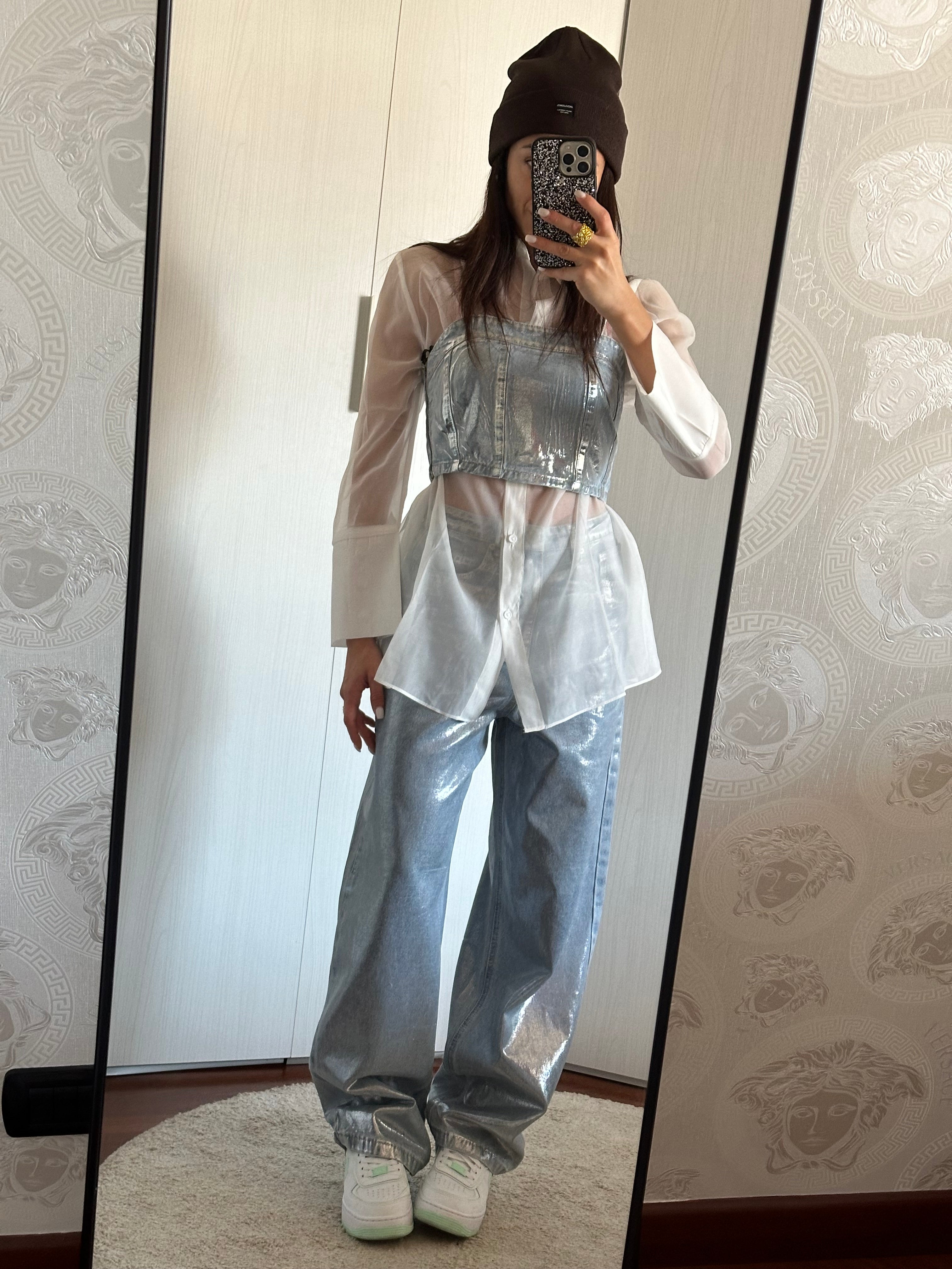 CAMICIA BIaNCA ORGANZA GLAMOROUS