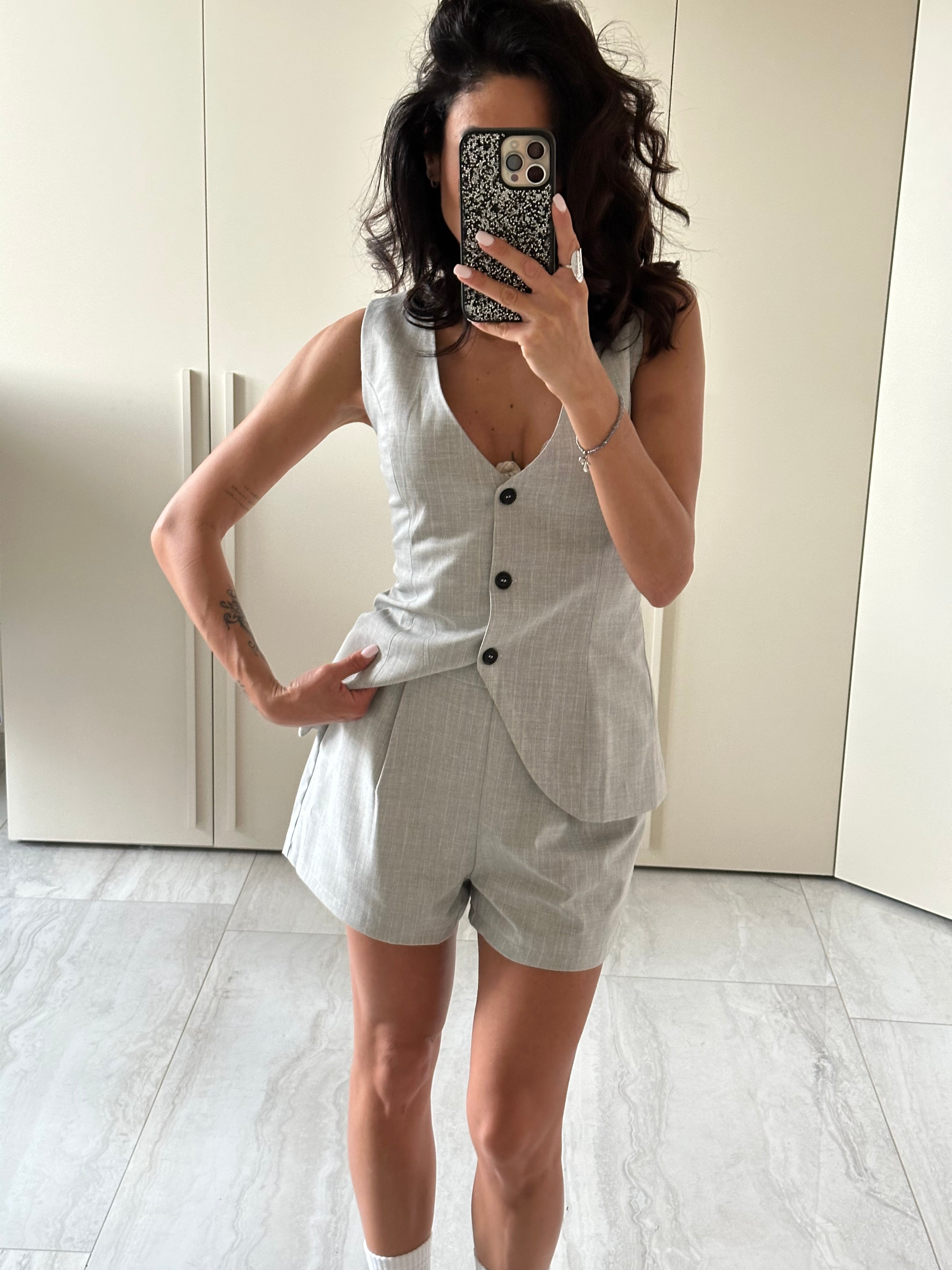 PANTALONCINO GESSATO GLAMOROUS