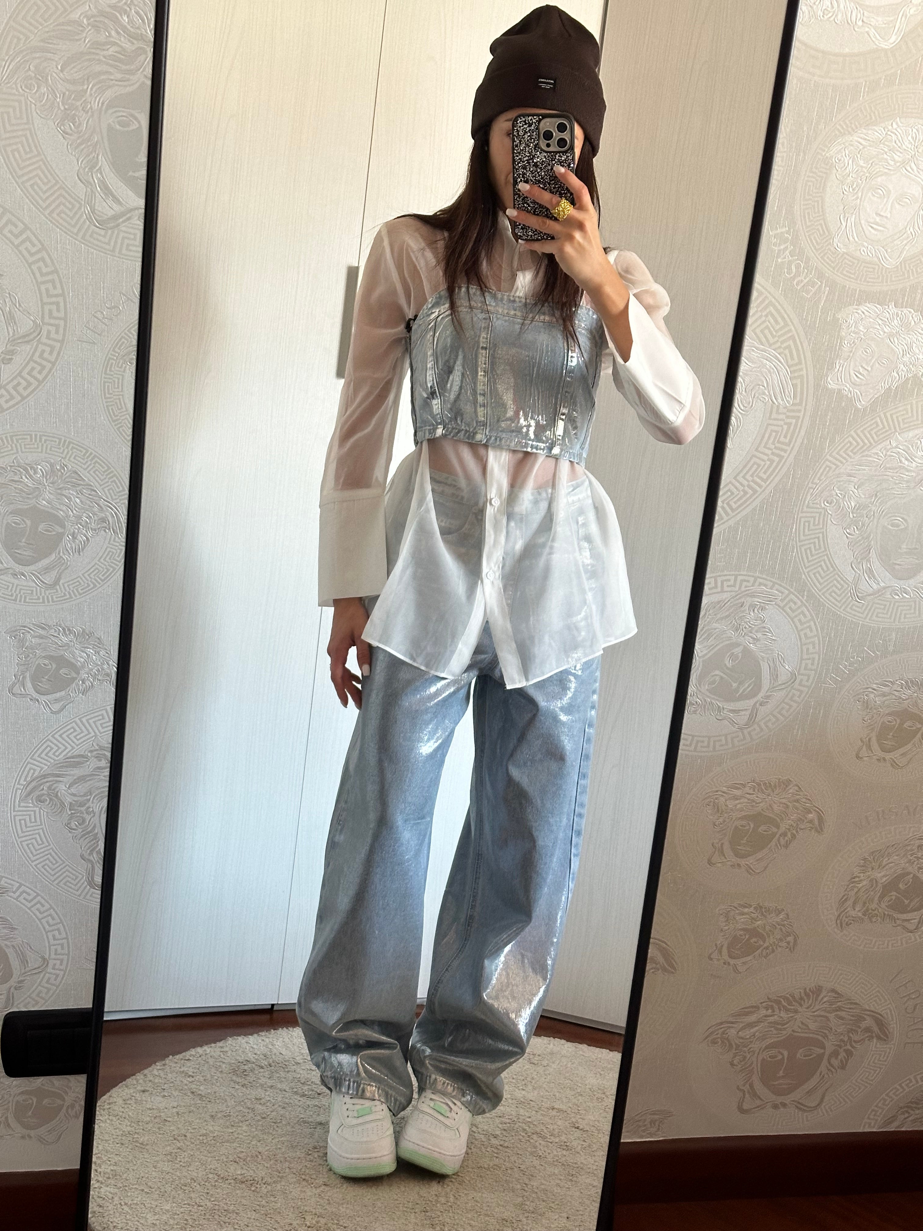 CAMICIA BIaNCA ORGANZA GLAMOROUS