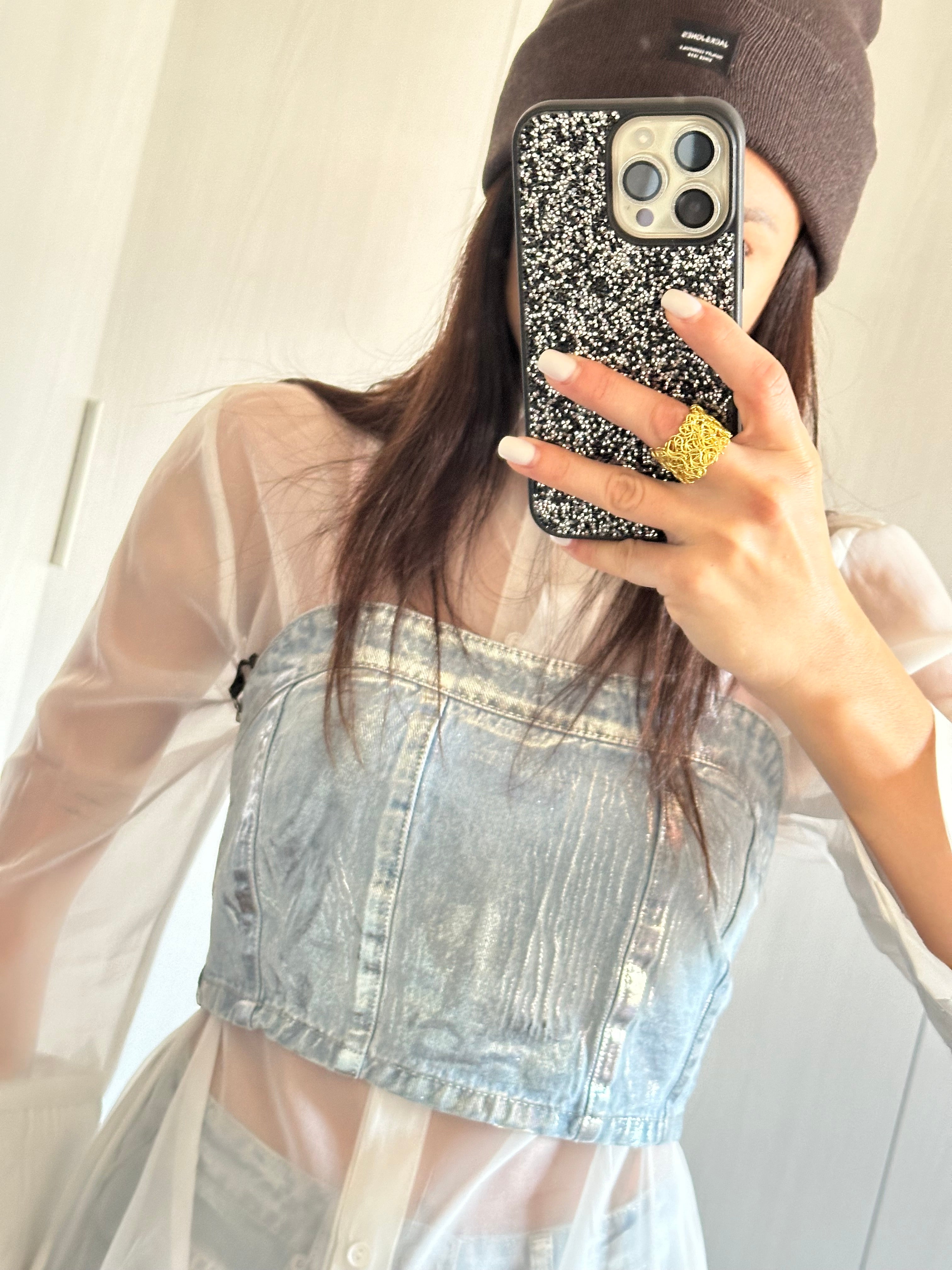 CAMICIA BIaNCA ORGANZA GLAMOROUS