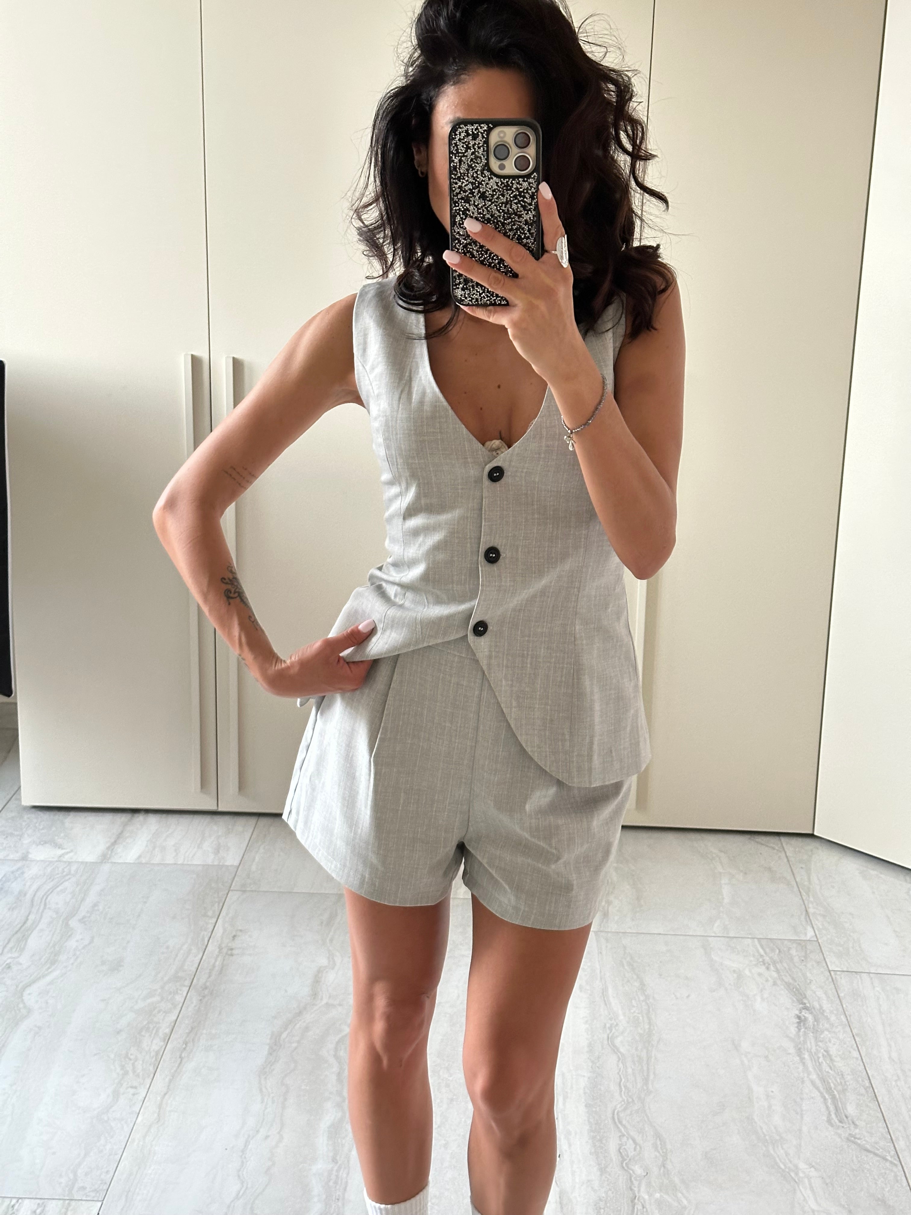 PANTALONCINO GESSATO GLAMOROUS